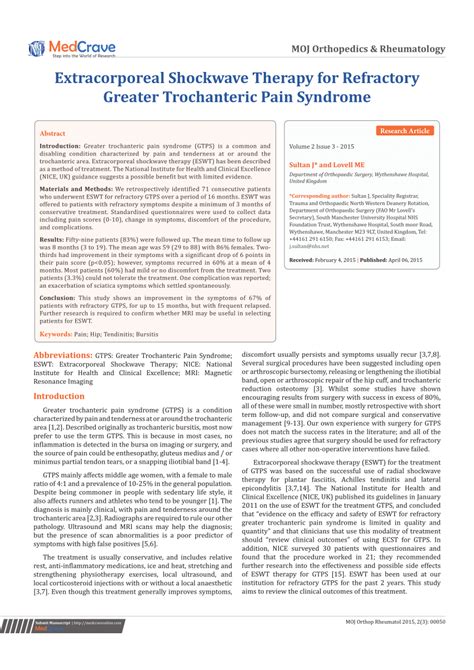 shockwave bagshot|Shockwave therapy for Greater trochanteric pain syndrome — .